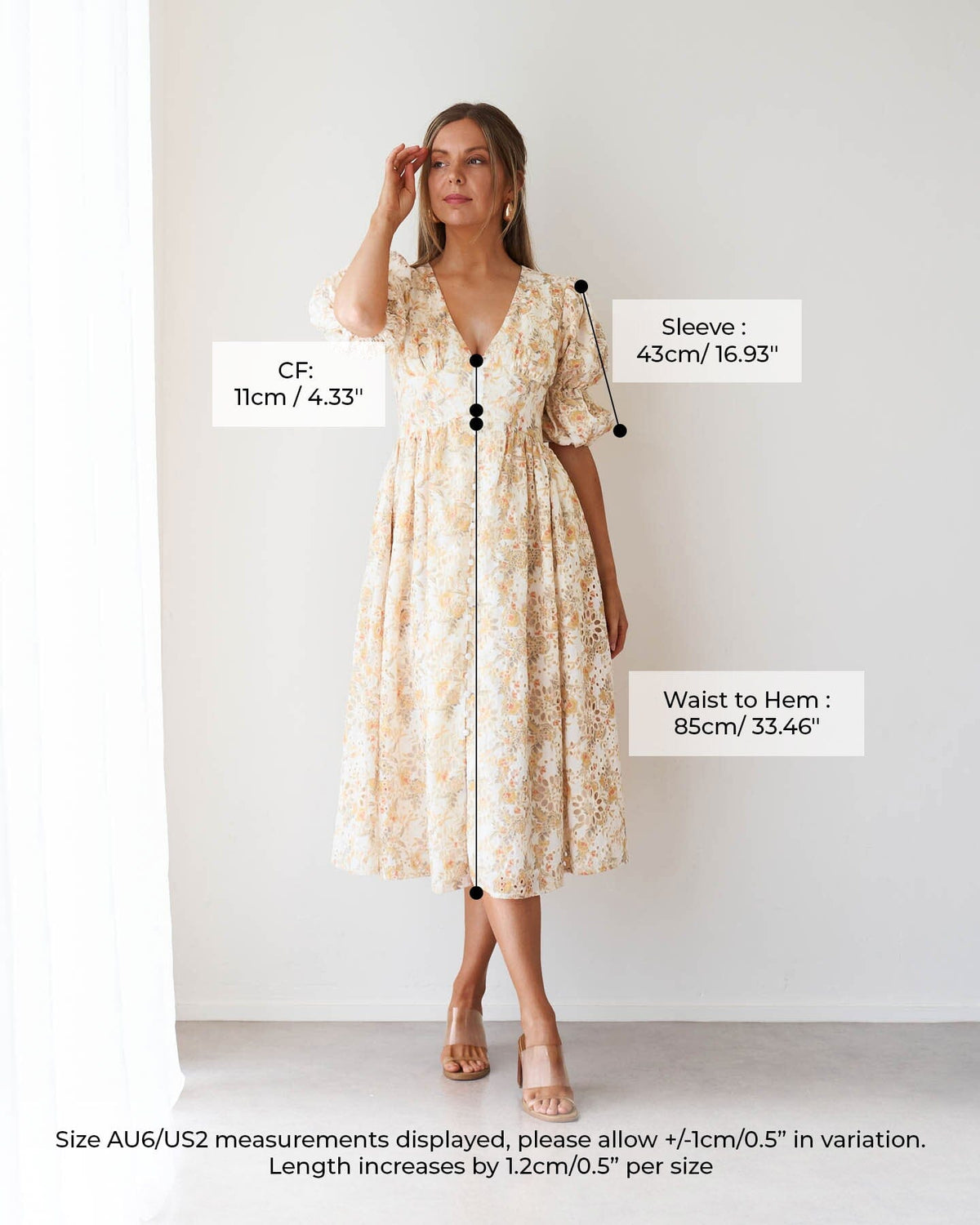 Collective Dress - Arwen Dress-Yellow Floral sixth image