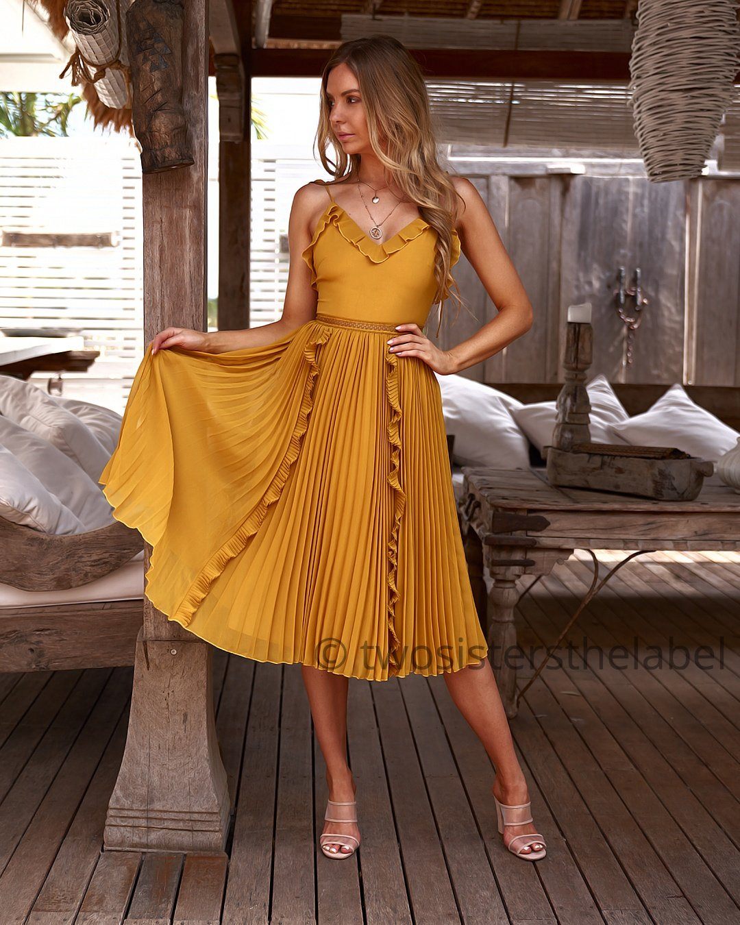 Maia Dress Mustard