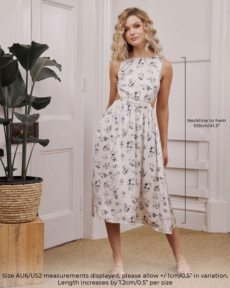 Sleeveless fashion floral midi dress